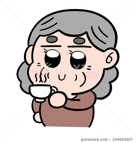 grandma drinking tea grandma drinking tea 104883807