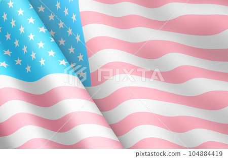 USA transgender waving flag 3d illustration wind ripple 104884419