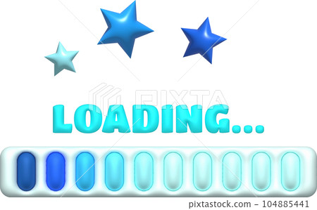 Loading bar and progress visualization Loading status collection Web design elements. 3d illustration. Loading bar and progress visualization Loading status collection Web design elements. 3d illustration. 104885441