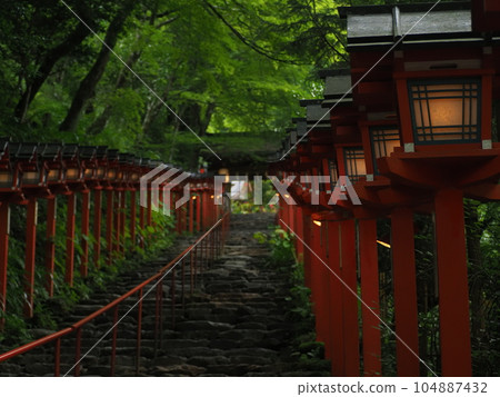 七夕裝飾的貴船神社 七夕裝飾的貴船神社 104887432