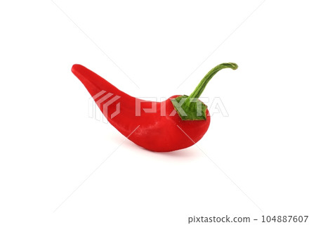 Chili pepper isolated on a white background Chili pepper isolated on a white background 104887607