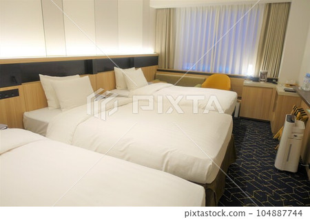 Hotel room with 3 beds side by side Triple room Triple room 104887744