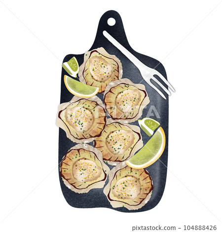 Sea food element and icon in cartoon style. Sea food element and icon in cartoon style. 104888426