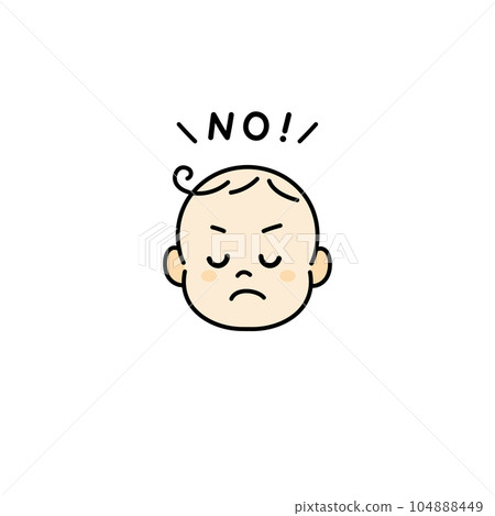 Baby baby face illustration icon no Baby baby face illustration icon no 104888449