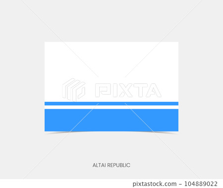 Altai Republic Rectangle flag icon with shadow. Altai Republic Rectangle flag icon with shadow. 104889022