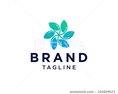 Abstract Natural Ecology Logo. Blue Leaf Symbol Combination isolated on White Background. Usable for Healthcare and Nature Logos. Flat Vector Logo Design Template Element Abstract Natural Ecology Logo. Blue Leaf Symbol Combination isolated on White Background. Usable for Healthcare and Nature Logos. Flat Vector Logo Design Template Element 104889023