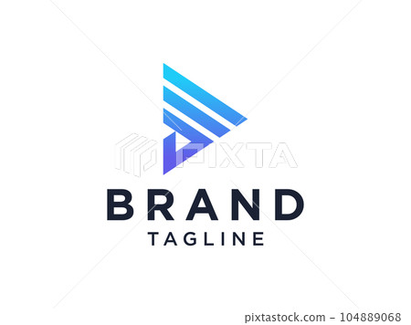 Abstract Initial Letter D Logo. Monogram Geometric Line Linked Letter isolated on White Background. Usable for Business and Branding Logos. Flat Vector Logo Design Template Element. 104889068