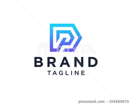 Abstract Initial Letter D Logo. Monogram Geometric Line Linked Letter isolated on White Background. Usable for Business and Branding Logos. Flat Vector Logo Design Template Element. Abstract Initial Letter D Logo. Monogram Geometric Line Linked Letter isolated on White Background. Usable for Business and Branding Logos. Flat Vector Logo Design Template Element. 104889070