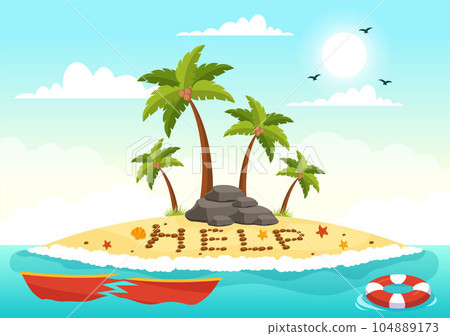 SOS Message Vector Illustration with People Who Need Emergency Assistance in Various Situations in Flat Cartoon Hand Drawn Background Templates 104889173