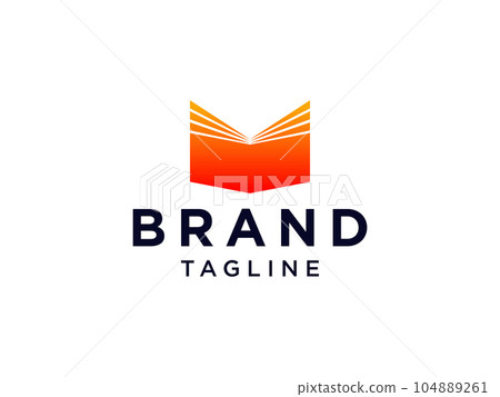 Creative Education Logo. Orange Open Book Icon with Starburst Combination isolated on White Background. Usable for Business and School Logos. Flat Vector Logo Design Template Element. Creative Education Logo. Orange Open Book Icon with Starburst Combination isolated on White Background. Usable for Business and School Logos. Flat Vector Logo Design Template Element. 104889261
