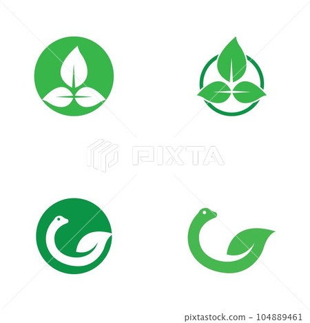leaf logo and vector images 104889461