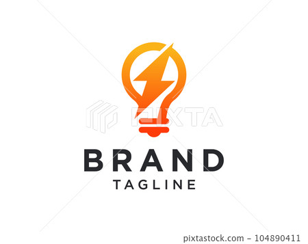 Electricity Logo. Rounded Line Icon with Negative Space Light Bulb inside. Usable for Business and Technology Logos. Flat Vector Logo Design Template Element. Electricity Logo. Rounded Line Icon with Negative Space Light Bulb inside. Usable for Business and Technology Logos. Flat Vector Logo Design Template Element. 104890411