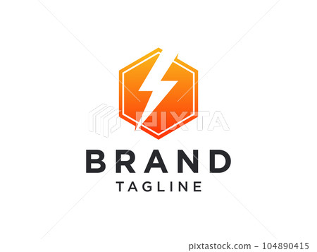 Flash Icon Thunder Bolt Letter S Electricity Logo. Flat Vector Logo Design Template Element. 104890415