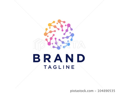 Abstract Initial Letter O Logo. Blue and Red Square Rounded Style isolated on White Background. Usable for Business and Technology Logos. Flat Vector Logo Design Template Element 104890535