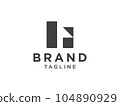 Abstract Initial Letter H Logo. Black Lines Symbol Infinity Style on White Background. Usable for Business, Healthcare, Nature and Beauty Logos. Flat Vector Logo Design Template Element 104890929