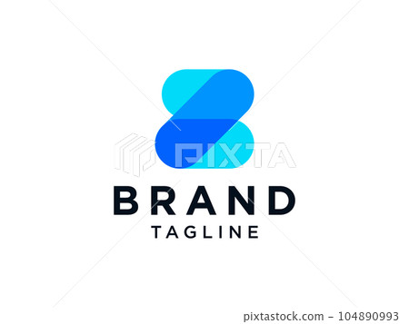 Abstract Initial Letter Z Logo. Blue Geometric Shape Origami Style isolated on White Background. Use for Business and Branding Logos. Flat Vector Logo Design Template Element. 104890993