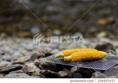 直火燒烤圖像（*在允許直火的露營地拍攝） 104891431