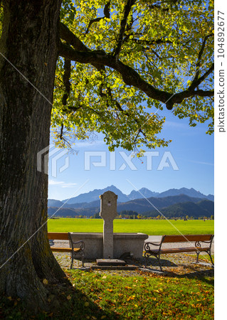 Dekoku, Tomoe Riya, Church, Big Tree, Water Dragon Head, Park, Legless Chair, Germany, Bavaria, Church, Big Tree, Water Supply, Park, Chair Dekoku, Tomoe Riya, Church, Big Tree, Water Dragon Head, Park, Legless Chair, Germany, Bavaria, Church, Big Tree, Water Supply, Park, Chair 104892677