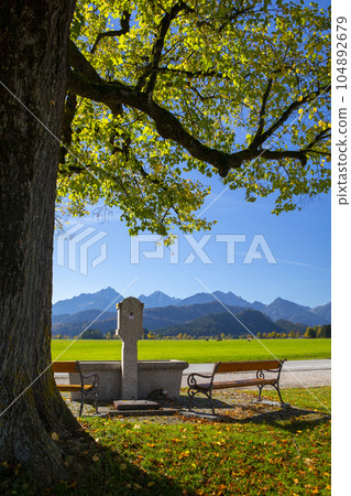 Dekoku, Tomoe Riya, Church, Big Tree, Water Dragon Head, Park, Legless Chair, Germany, Bavaria, Church, Big Tree, Water Supply, Park, Chair Dekoku, Tomoe Riya, Church, Big Tree, Water Dragon Head, Park, Legless Chair, Germany, Bavaria, Church, Big Tree, Water Supply, Park, Chair 104892679