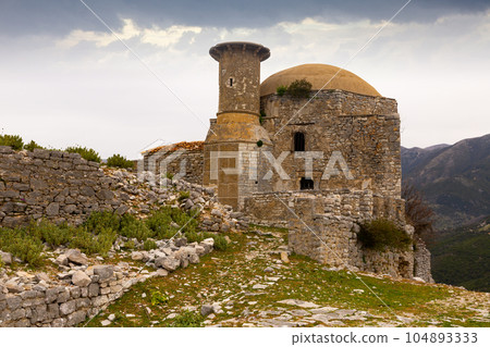 External view of Bendo Mosque in Borsh Castle, Albania External view of Bendo Mosque in Borsh Castle, Albania 104893333
