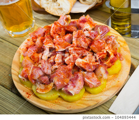 Spanish dish - roasted pig ears Spanish dish - roasted pig ears 104893444