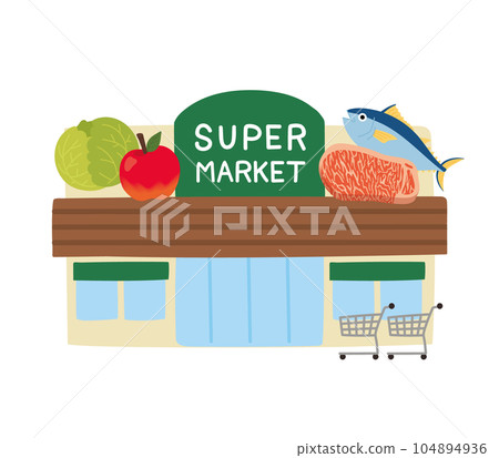 Vector illustration of supermarket 104894936