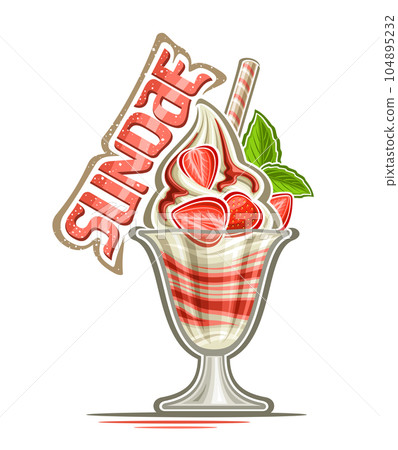 Vector logo for Sundae 104895232