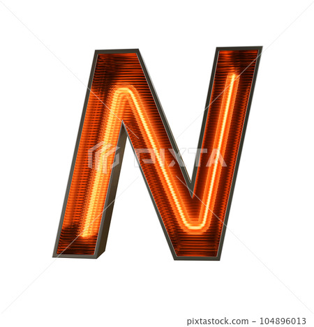 Neon Light Alphabet on transparent background, PNG file Neon Light Alphabet on transparent background, PNG file 104896013