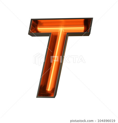 Neon Light Alphabet on transparent background, PNG file Neon Light Alphabet on transparent background, PNG file 104896019