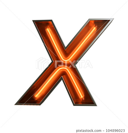 Neon Light Alphabet on transparent background, PNG file Neon Light Alphabet on transparent background, PNG file 104896023