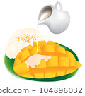 Mango Sticky Rice Thai Dessert 104896032