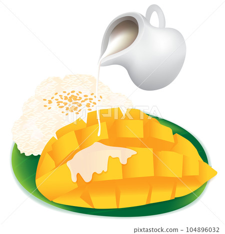 Mango Sticky Rice Thai Dessert 104896032