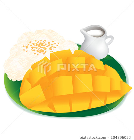 Mango Sticky Rice Thai Dessert 104896033