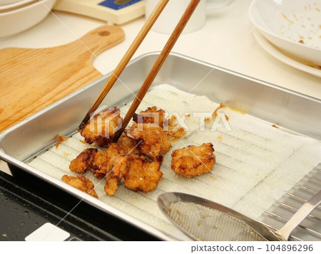 fried sliced octopus 104896296