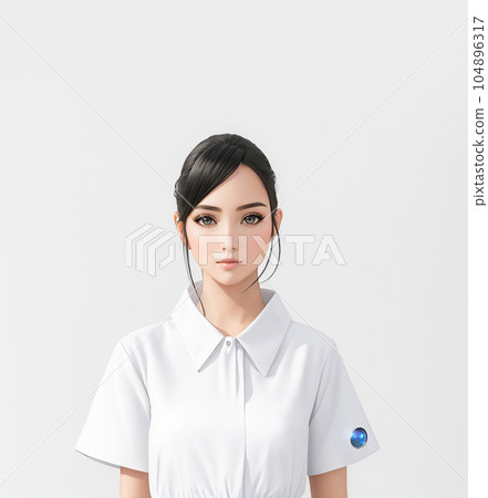 白背年輕護士插畫 AI 生成圖像 白背年輕護士插畫 AI 生成圖像 104896317