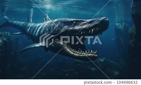 Image of Mosasaurus No1-3 Generative AI 104896632