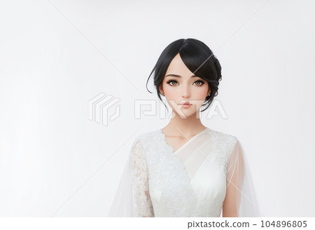 一名身穿白色背裙的年輕女子的插圖 AI 生成的圖像 一名身穿白色背裙的年輕女子的插圖 AI 生成的圖像 104896805
