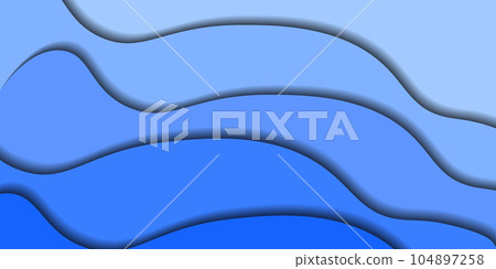 Paper cut 3D like wavy background. Colorful abstract wallpaper. Paper cut 3D like wavy background. Colorful abstract wallpaper. 104897258