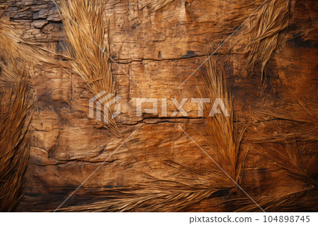 Generative ai illustration of a wooden textured background. 104898745