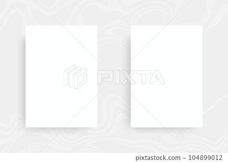 Template vector of white blank brochure, annual report. Blank white blank with shadow. 104899012