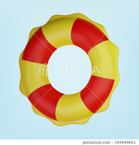 3D Rubber ring isolated on white background. Vector illustration 104899601