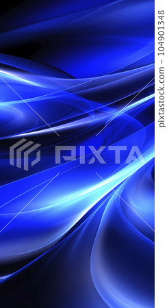 Smooth trail of light on a black background Graphical background material (Generative AI) 104901348