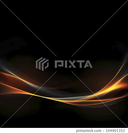 Smooth trail of light on a black background Graphical background material (Generative AI) 104901352