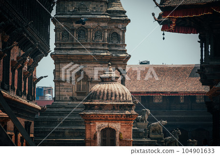 A landscape around Bhaktapur Durbar Square, a former royal palace complex and UNESCO World Heritage A landscape around Bhaktapur Durbar Square, a former royal palace complex and UNESCO World Heritage 104901633