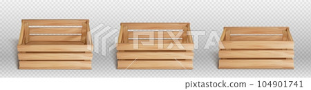 3d vector wooden crate box for vegetable or fruit 3d vector wooden crate box for vegetable or fruit 104901741