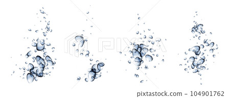 Underwater bubble drop air splash vector texture 104901762