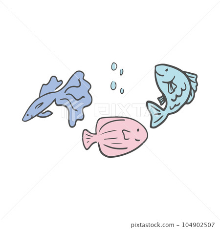 三條魚的插圖 104902507