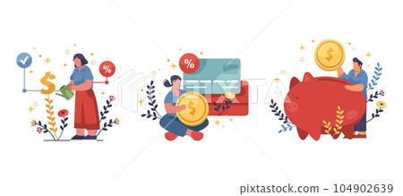 Money savings or preservation, electronic money system. Money savings or preservation, electronic money system. 104902639