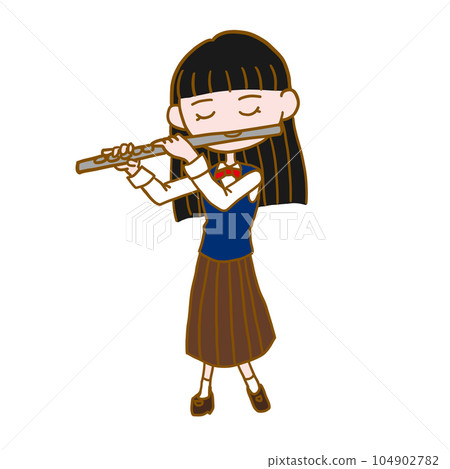 吹笛子的女孩 吹笛子的女孩 104902782