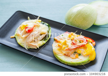 西葫蘆披薩風格 104903216